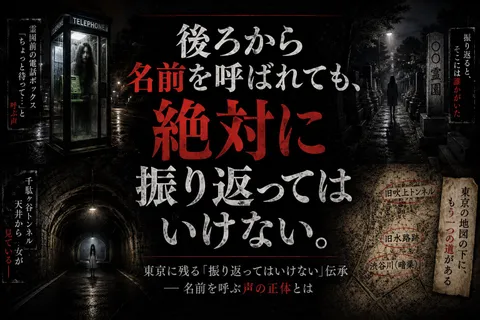 東京には、「振り返ってはいけない」と言われる場所がある。