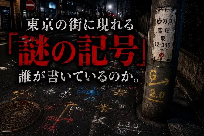 東京の街に突然現れる「意味不明な記号」は、誰が書いているのか。