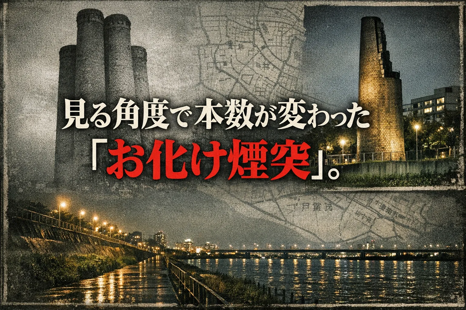 千住には、見る角度で本数が変わる「お化け煙突」があった。