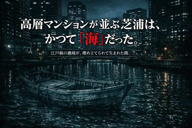 高層マンションが並ぶ芝浦は、かつて「海」だった。